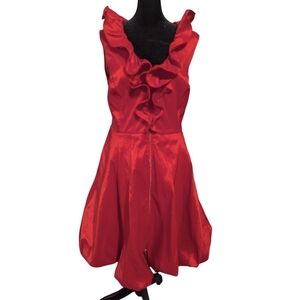 Frank Lyman Bubble Hem Sleeveless Red Dress Size 16 Midi